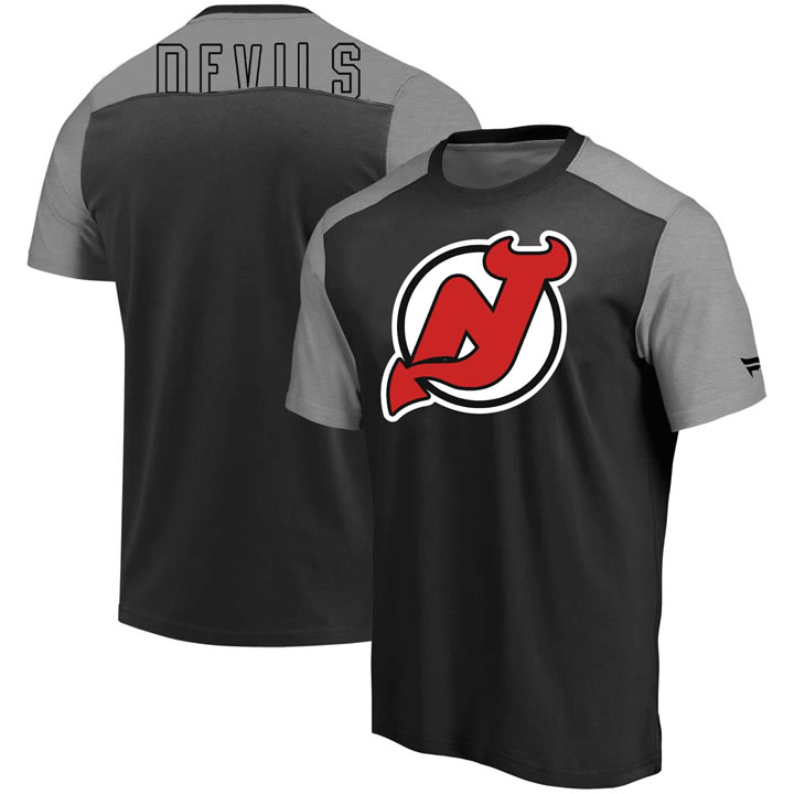 New Jersey Devils Fanatics Branded Iconic Blocked T-Shirt Black Heathered Gray,We sell and wholesale New Jersey Devils Fanatics Branded Iconic Blocked T-Shirt Black Heathered Gray on line form chian!